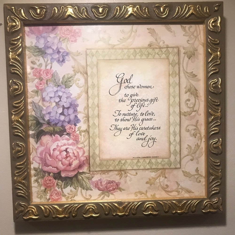 Vintage Home Interiors Gold Frame Home Decor Picture